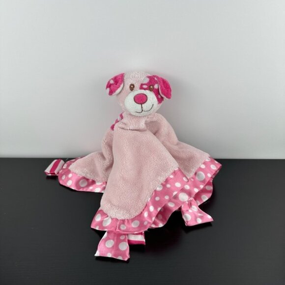 Douglas Puppy Lovey Pink Polka Dots Security Blanket 12 Plh Stuffed Animal - Picture 1 of 5